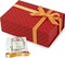Red & Gold Gift Box 9.5 × 6 × 3 Inches with Magnetic Lid, Ribbon, Card & Packing Paper – Luxury Gift Box for Christmas, Weddings, Birthdays, and Presents (Red S)